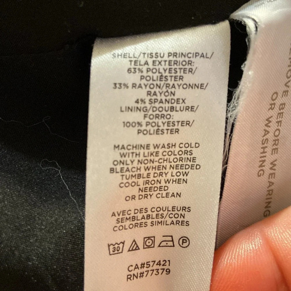 Ann Taylor double breasted black blazer size 16 professional suit - Picture 4 of 4